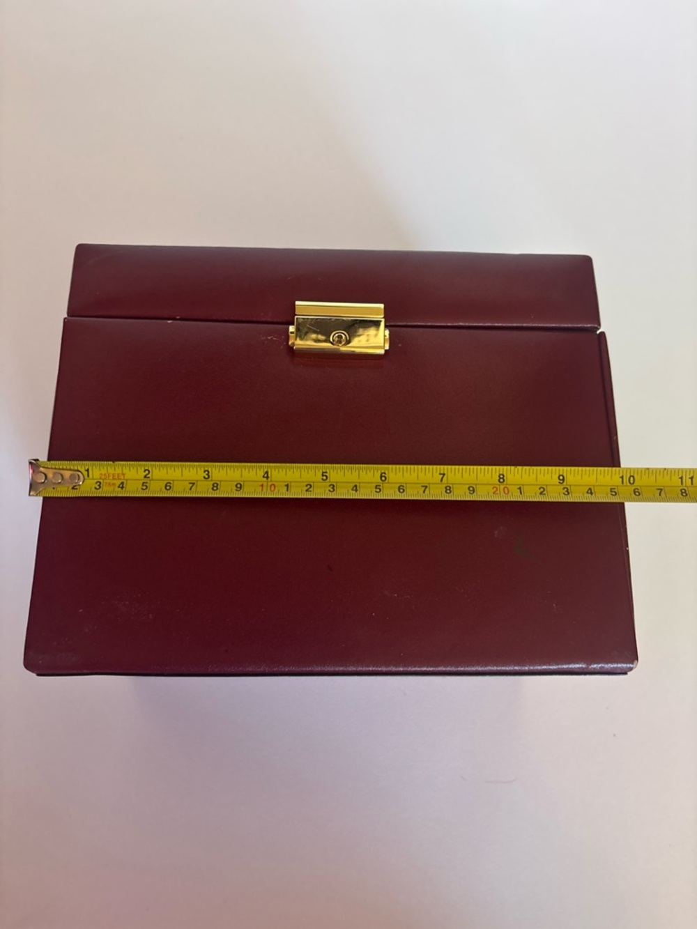 Rare~Vintage WOLF Leather Jewelry Box ~Handbag ~ in Royal Red - Picture 16 of 16